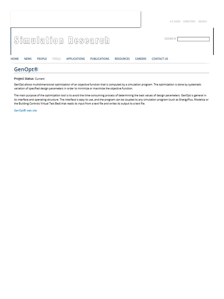 GenOpt®: Multidimensional Optimization Tool | PDF