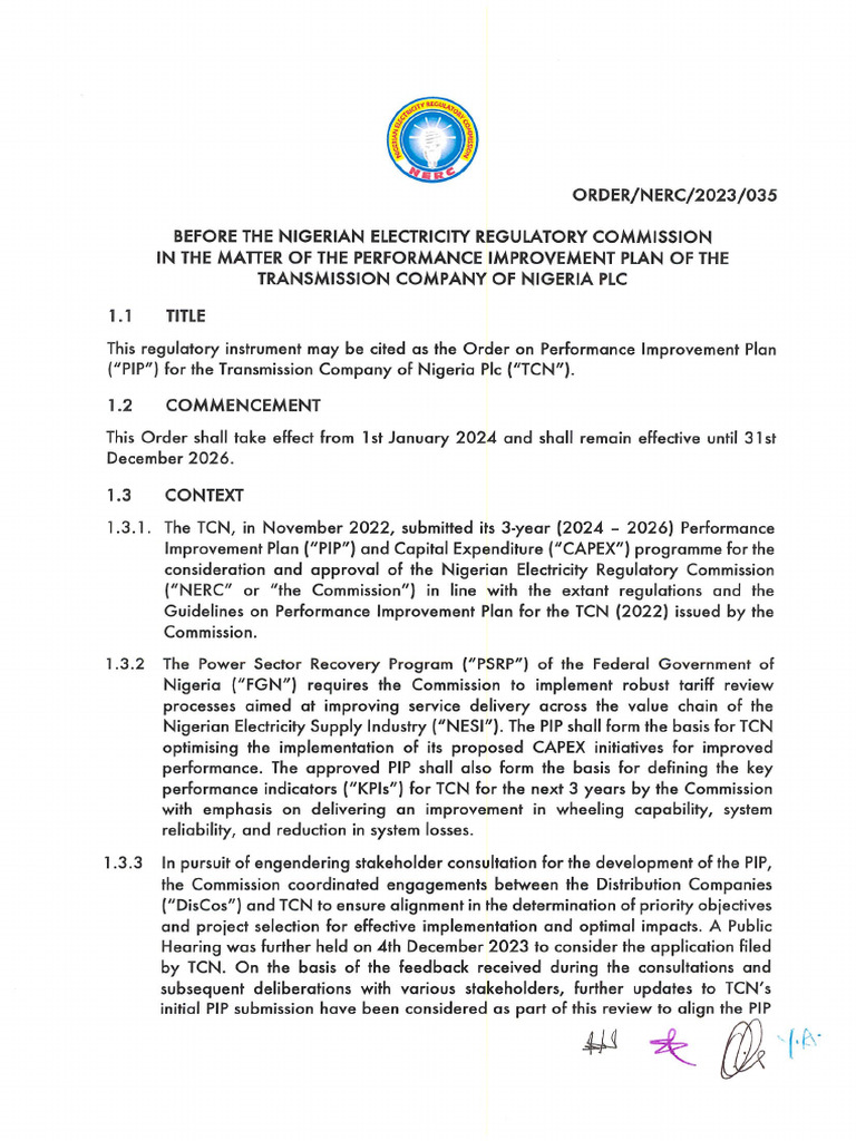 TCN Pip Order 035 | PDF