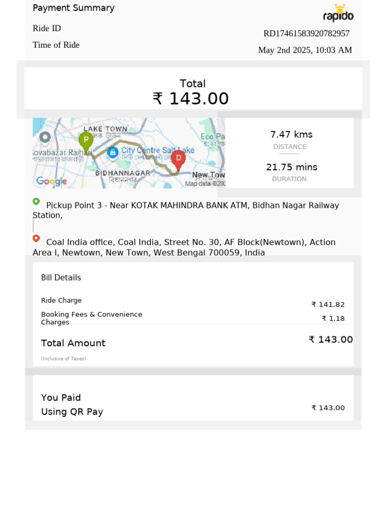 Ride Payment Summary and Invoice Details | PDF | Invoice | Government ...
