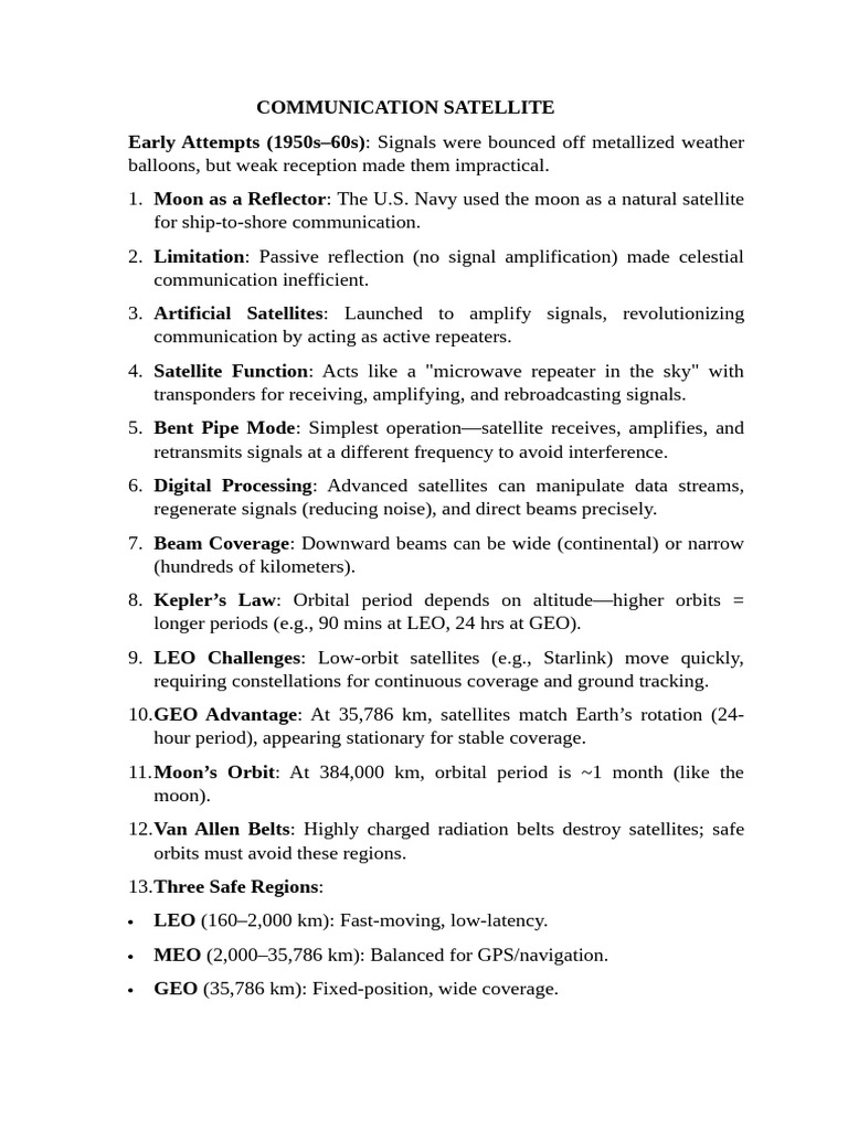 CN Unit Ii Satellite Notes | PDF | Satellite | Flight