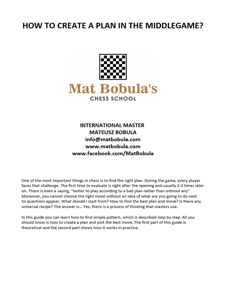Mastering Chess Middlegame Planning | PDF | Abstract Strategy Games | Chess