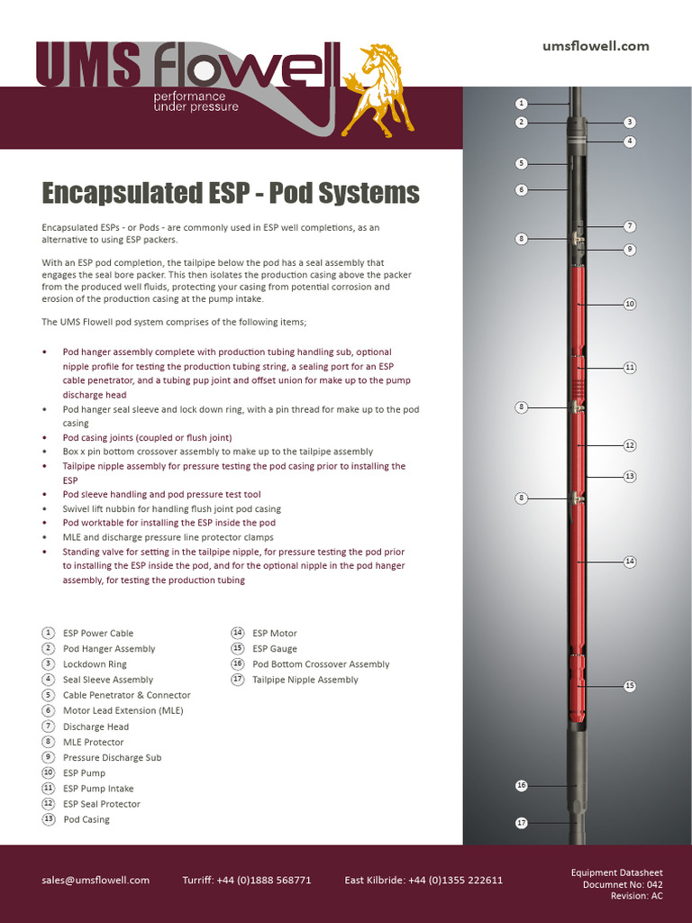 Encapsulated ESP Pod Systems Overview | PDF | Pump | Equipment