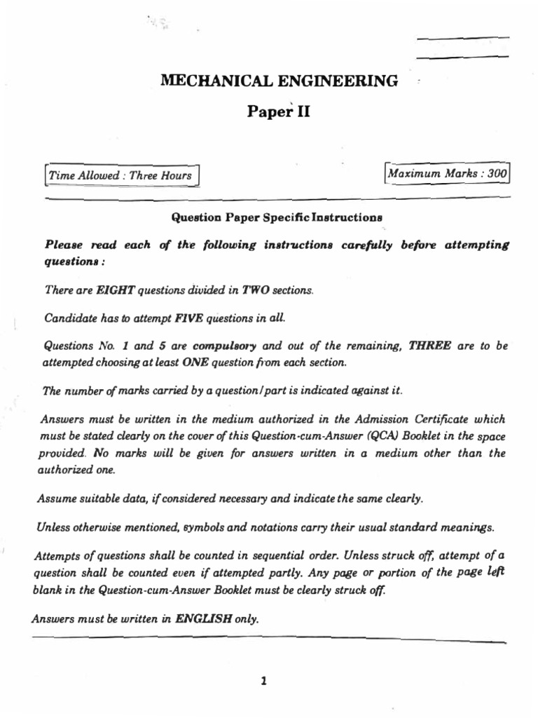 Me Paper 2 Mains 2018 | PDF | Phase (Matter) | Force