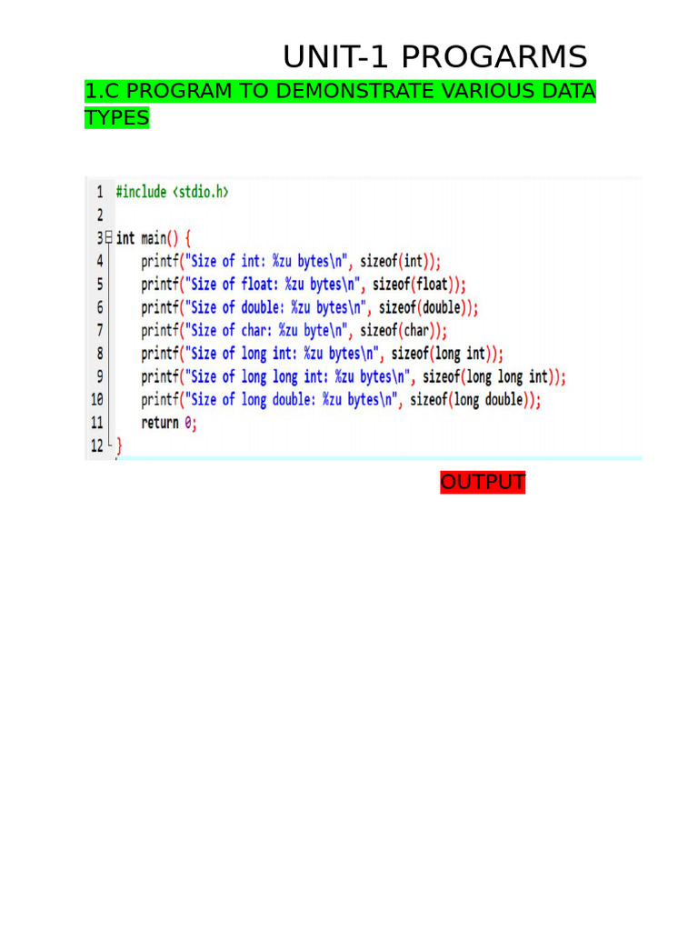 C Programming Concepts and Examples | PDF