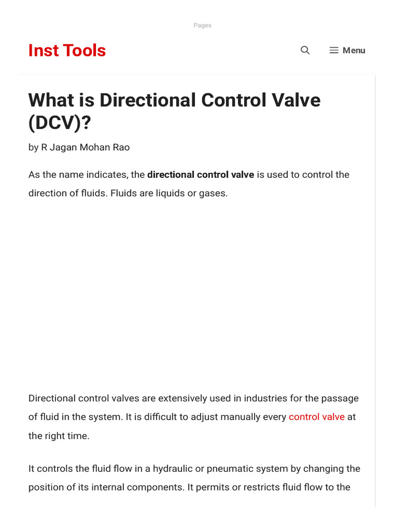 Understanding Directional Control Valves | PDF | Valve | Actuator