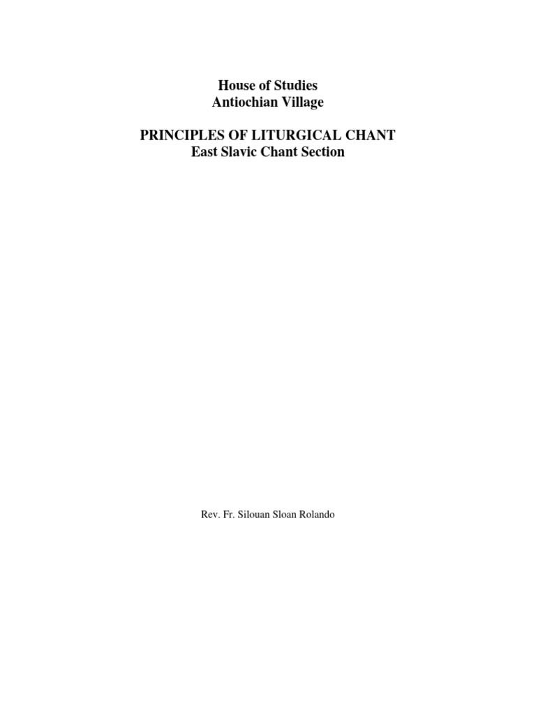 East Slavic Liturgical Chant Guide | PDF | Gregorian Chant | Mode (Music)