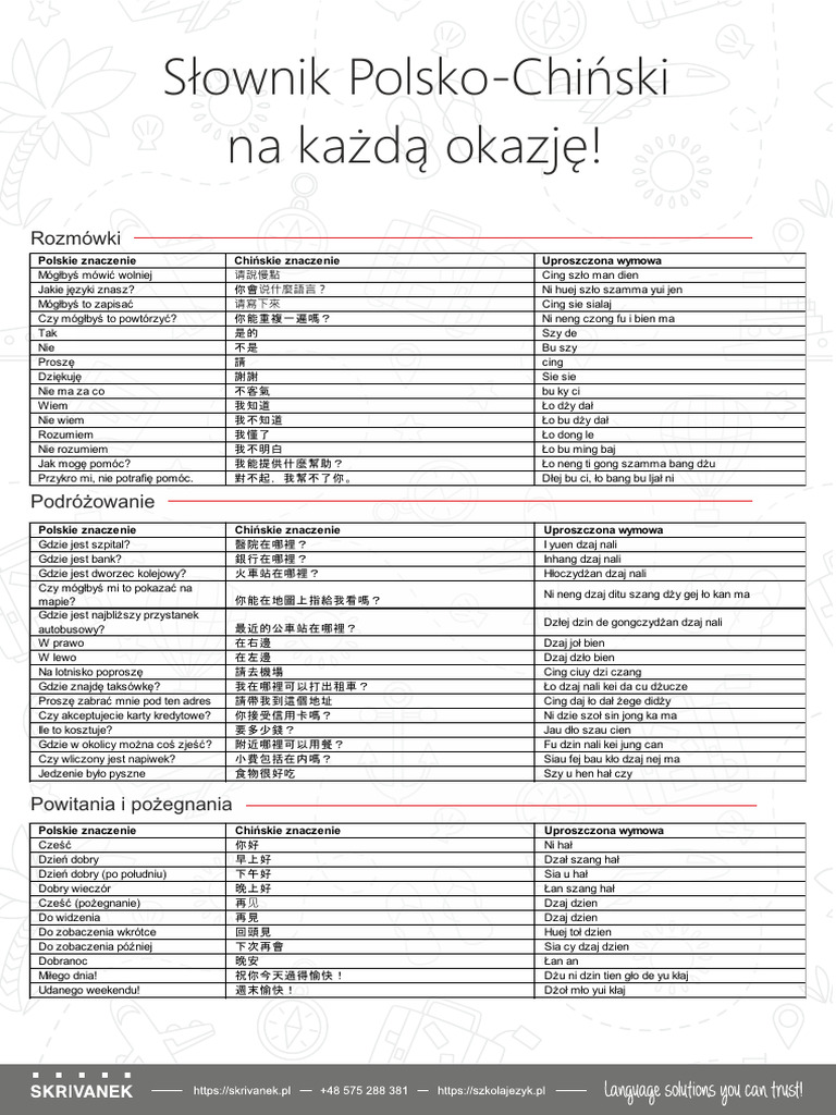 Slownik Polsko Chinski | PDF