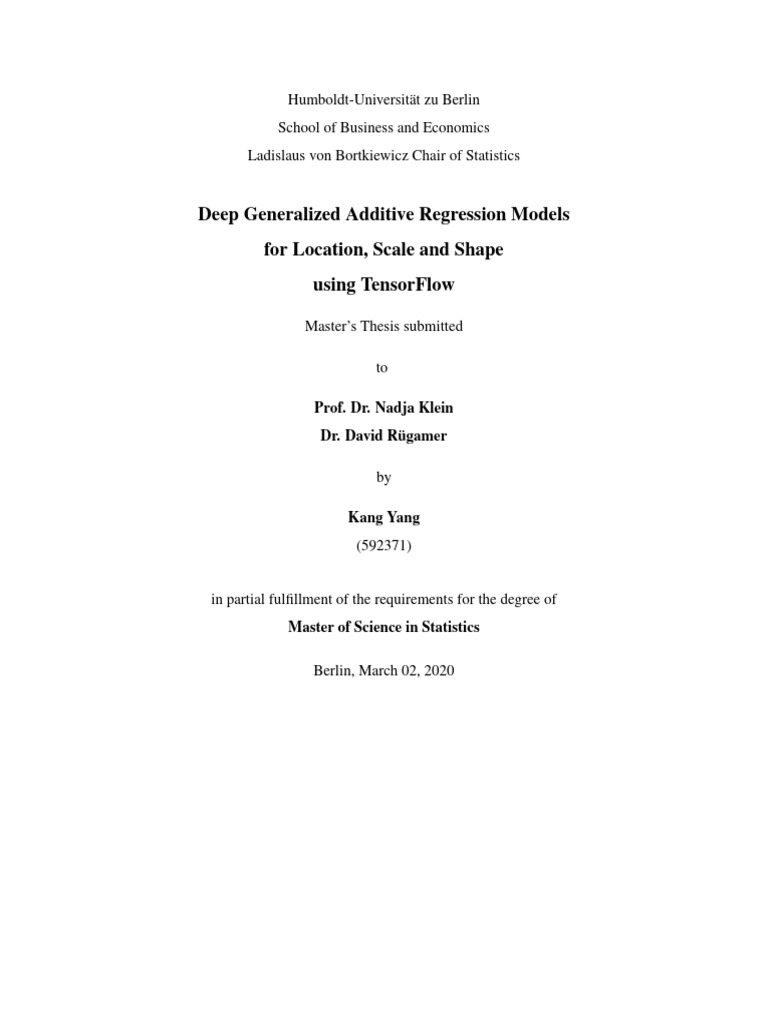 Master Yang Kang | PDF | Linear Regression | Regression Analysis