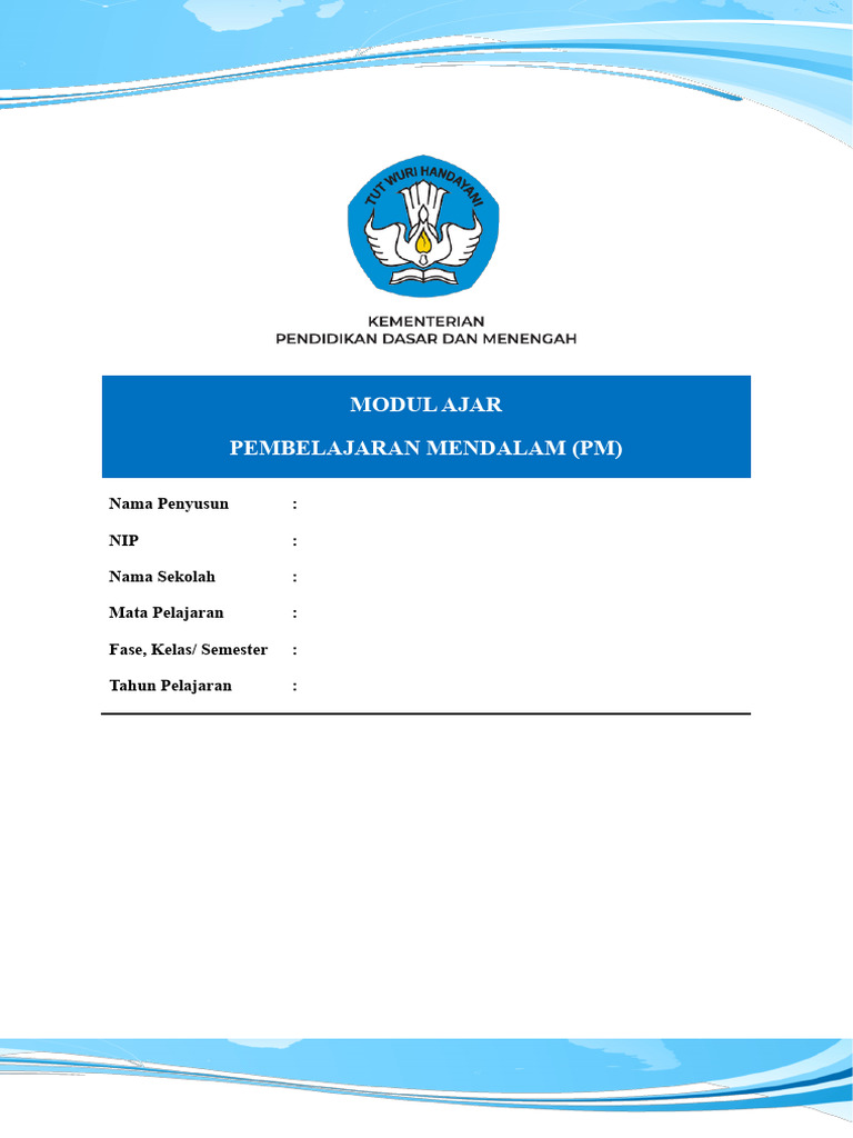 Contoh Modul Ajar Deep Learning Mtk Kelas 9 Pdf