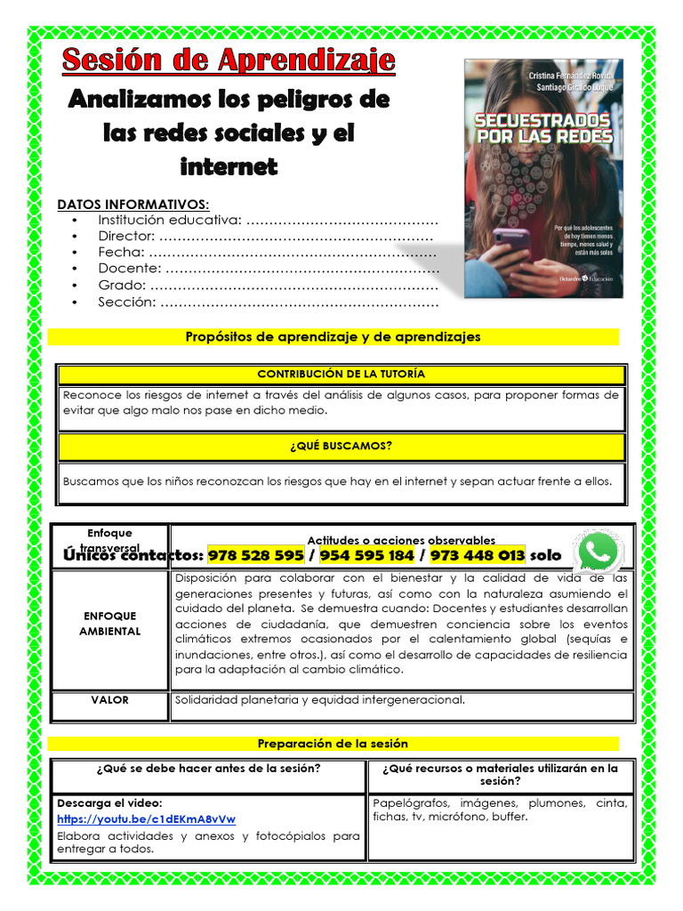 5° Grado Dia 3 Tut. Analizamos Los Peligros de Las Redes Sociales y El ...
