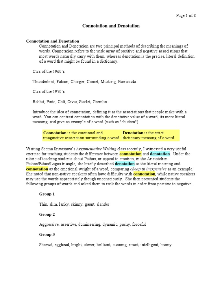 Free Worksheet Connotation Worksheet sep connotation denotation connotation