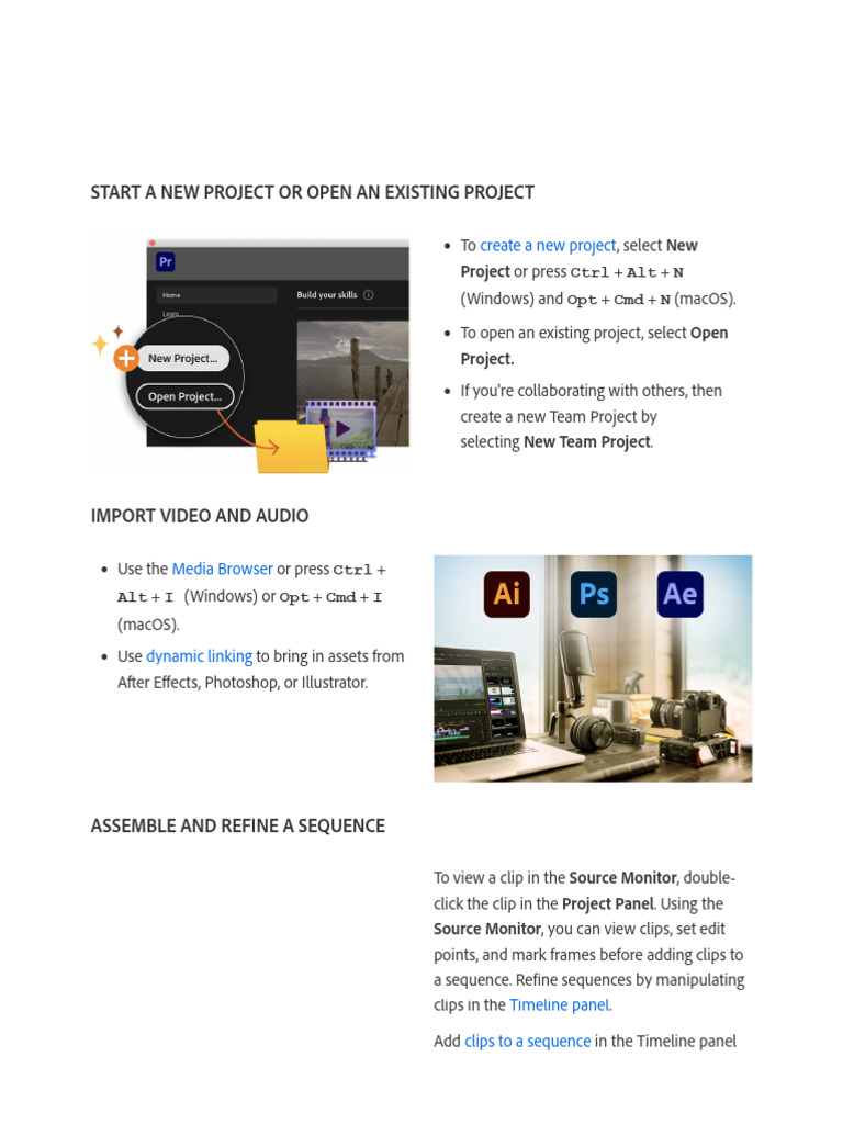 Premiere Pro Editing Workflow Guide | PDF | Software