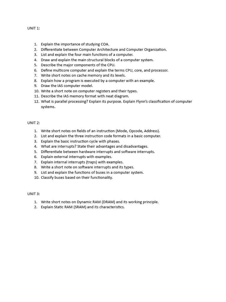 Computer Architecture and Organization Guide | PDF