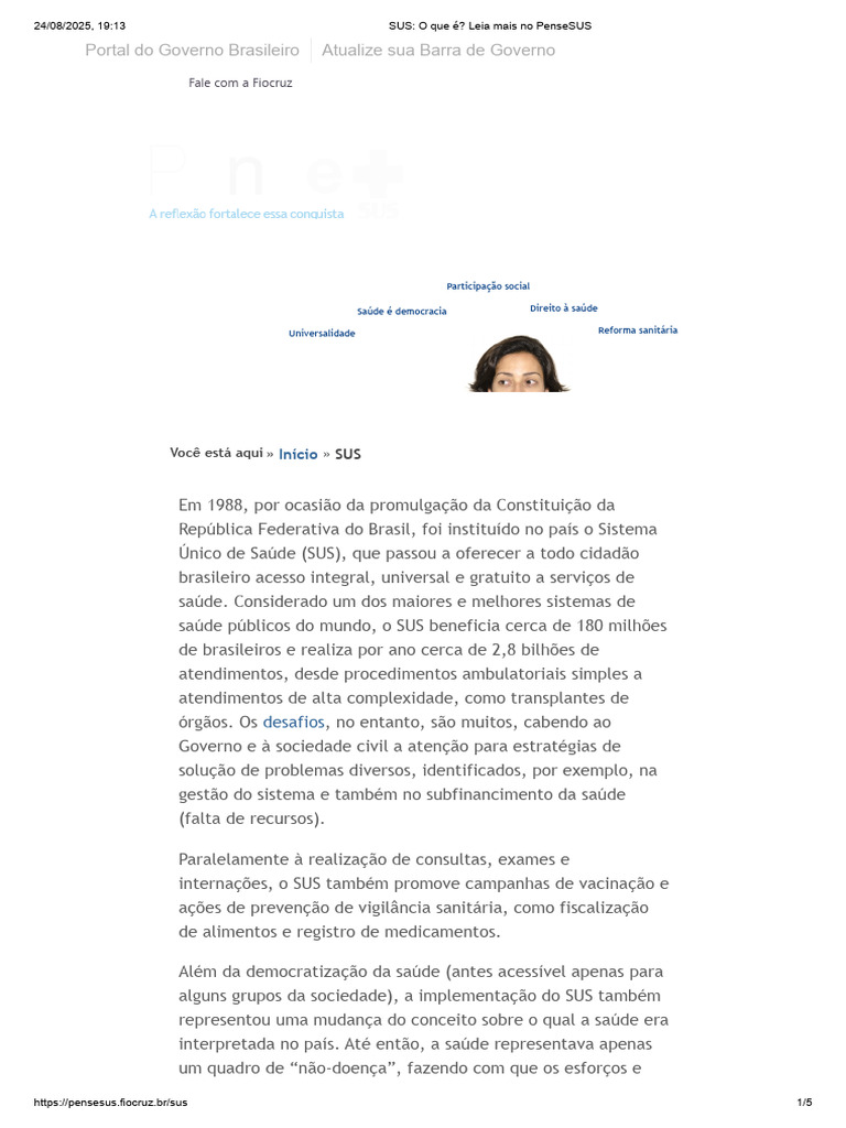 Entenda o Sistema Único de Saúde (SUS) | PDF