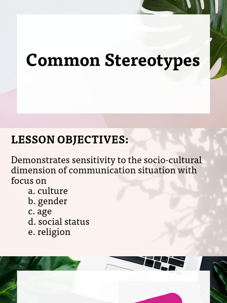 Understanding Common Stereotypes | PDF