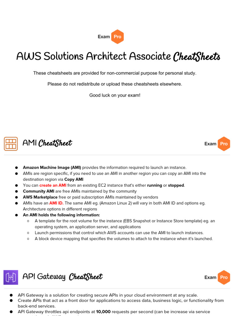 AWS Solutions Architect Associate Cheatsheets | PDF | Domain Name ...