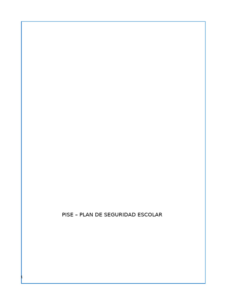Plan de Seguridad Escolar 961779865 | PDF | Valores | Educación de la ...