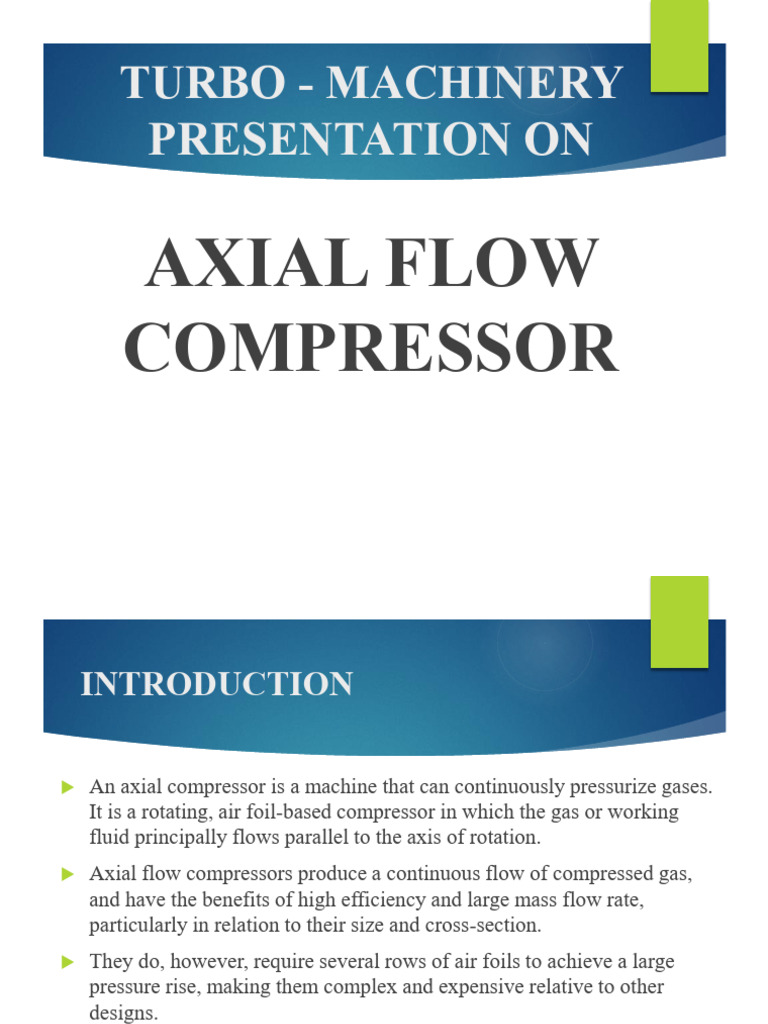 Axial Flow Compressor Overview | PDF | Turbine | Turbomachinery