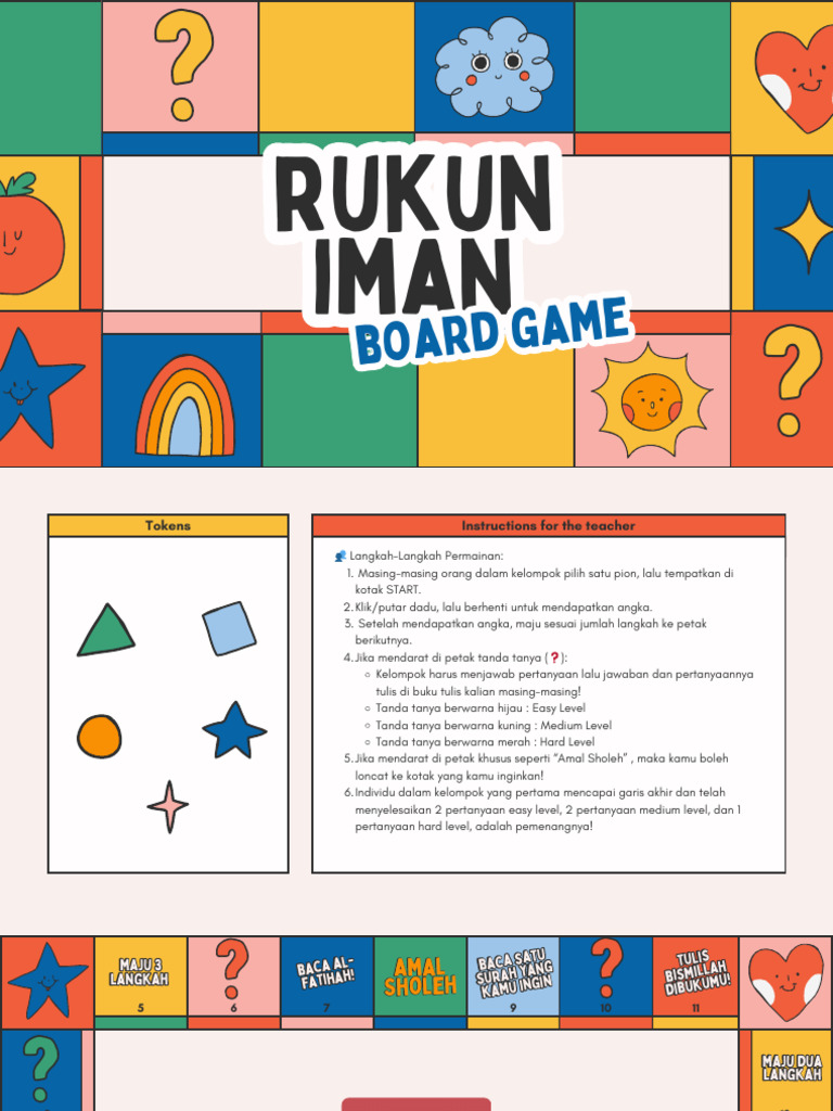 Permainan Board Game Rukun Iman | PDF