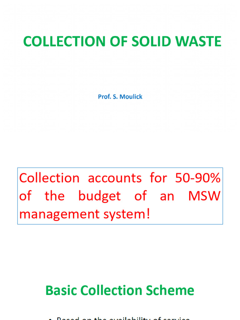 MSW Collection Systems Overview and Analysis | PDF | Magnet | Materials