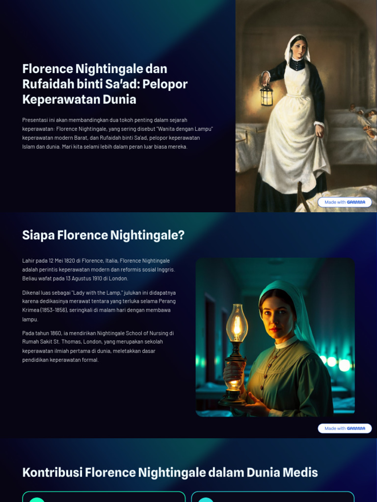 Pelopor Keperawatan: Nightingale & Rufaidah | PDF