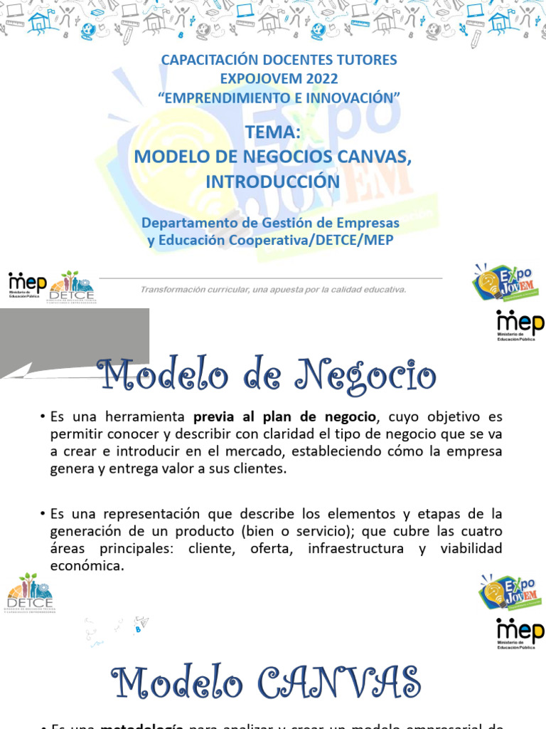 Presentación Modelo Negocio Canvas Introd 2022 | PDF | Plan de negocios ...
