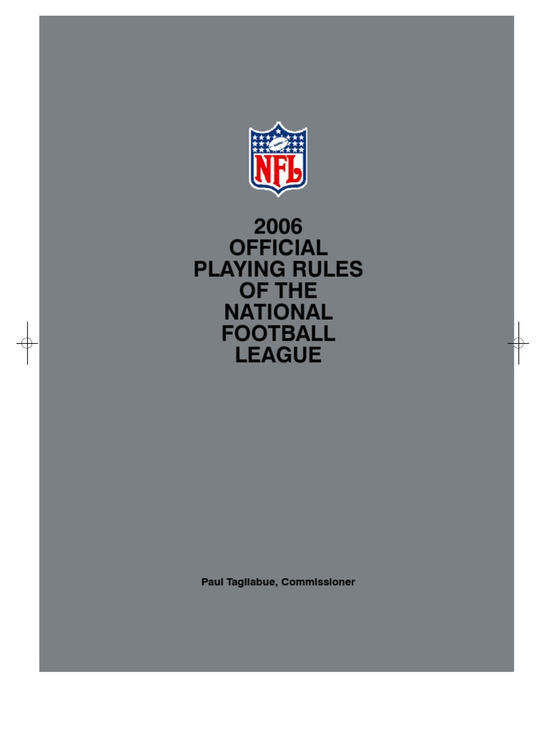 2006 NFL Rulebook PDF Touchdown Rules