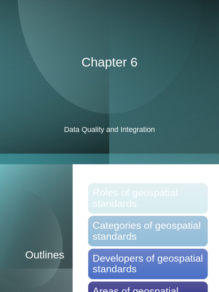 Chapter 6 - Data Standard and Integration | PDF | Geographic ...