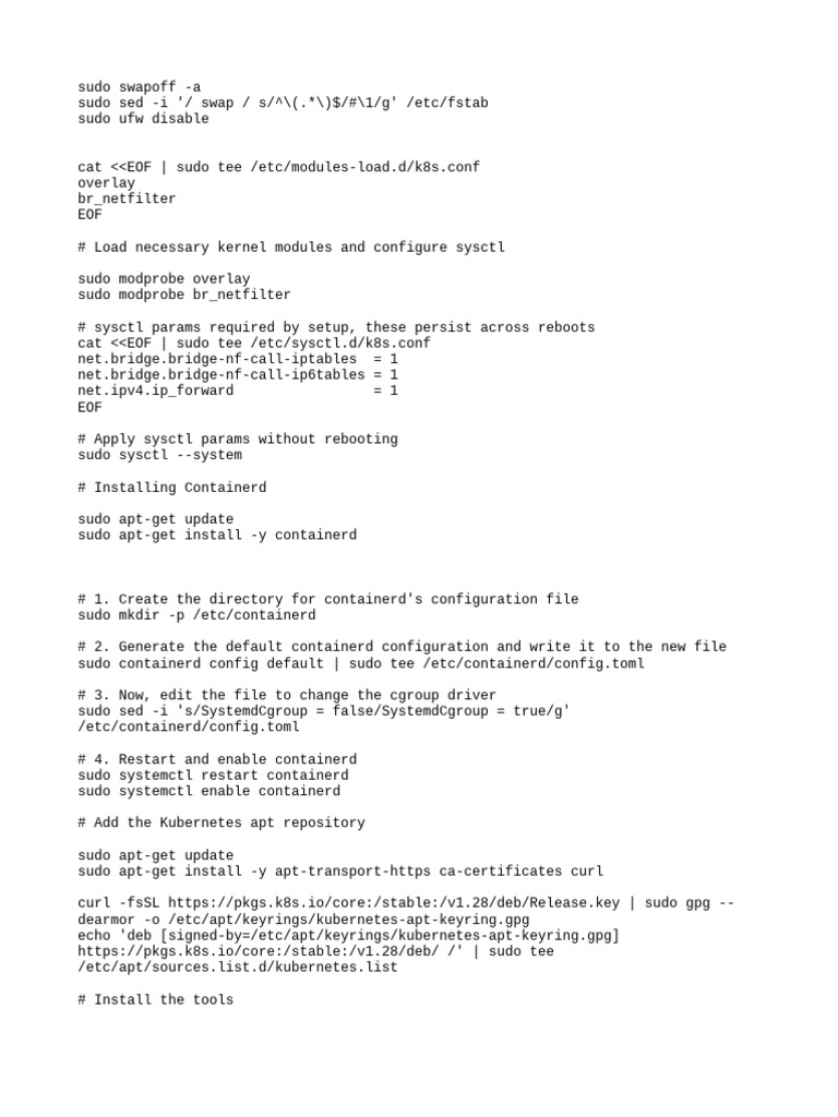 Kubernetes Setup with Containerd | PDF | Computing | Software