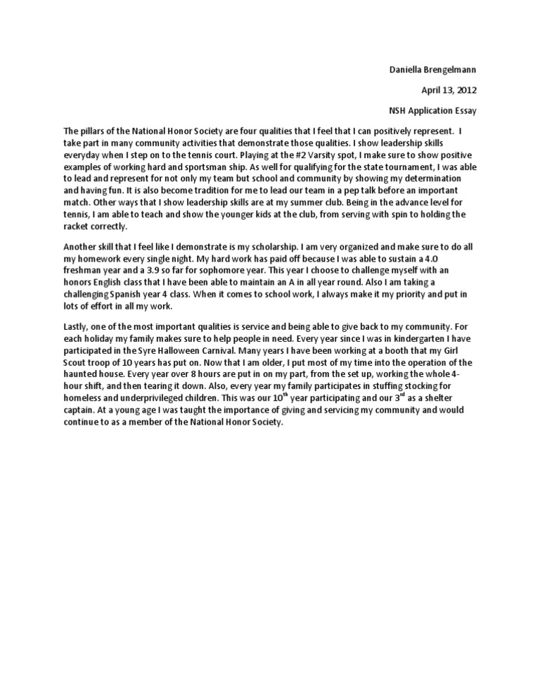 Honor Society PDF