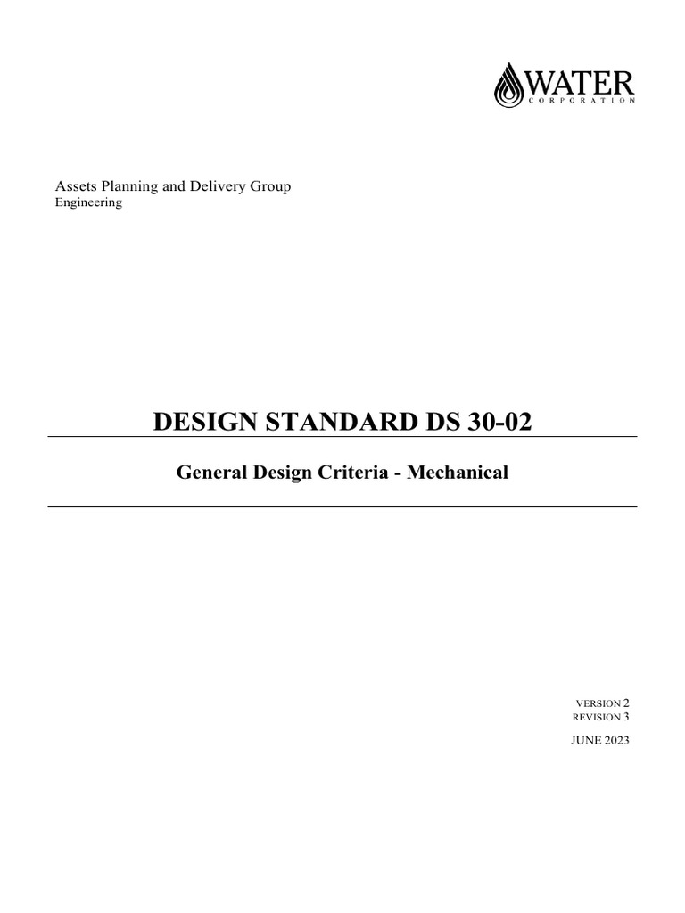 Mechanical Design Criteria Standard DS 30-02 | PDF | Corrosion | Screw