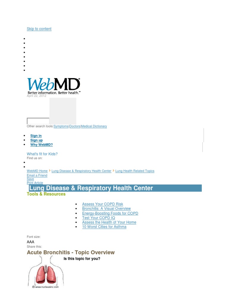Bronchitis | PDF | Bronchitis | Respiratory Tract
