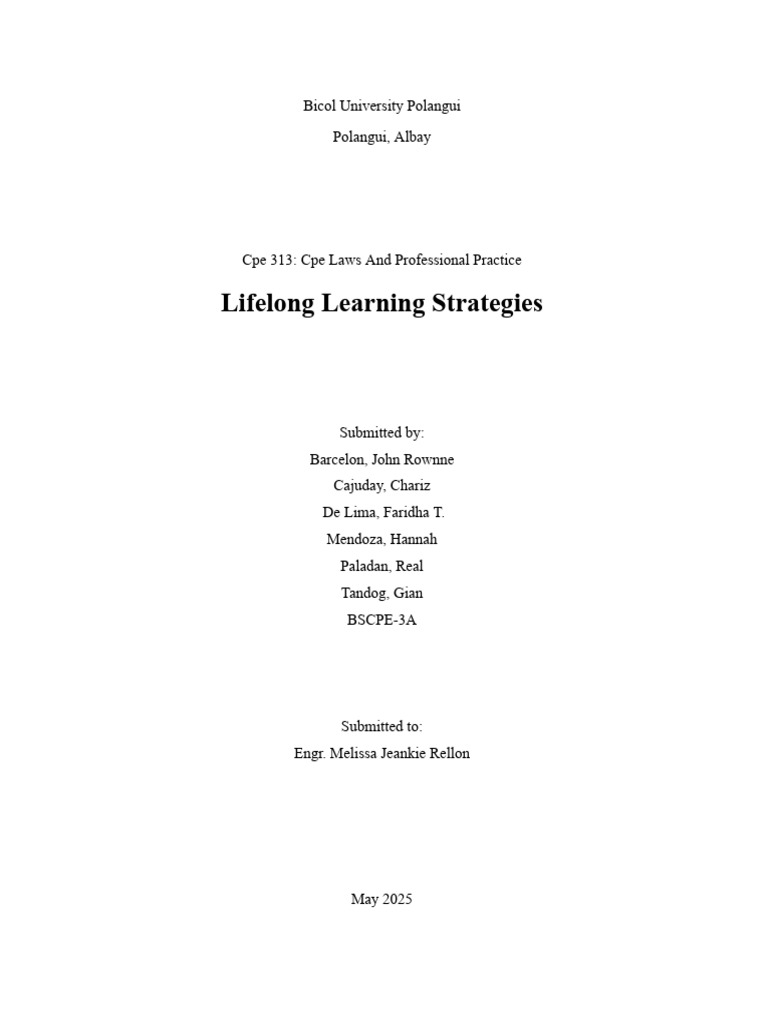 Lifelong Learning Strategies for Engineers | PDF | Mentorship | Learning