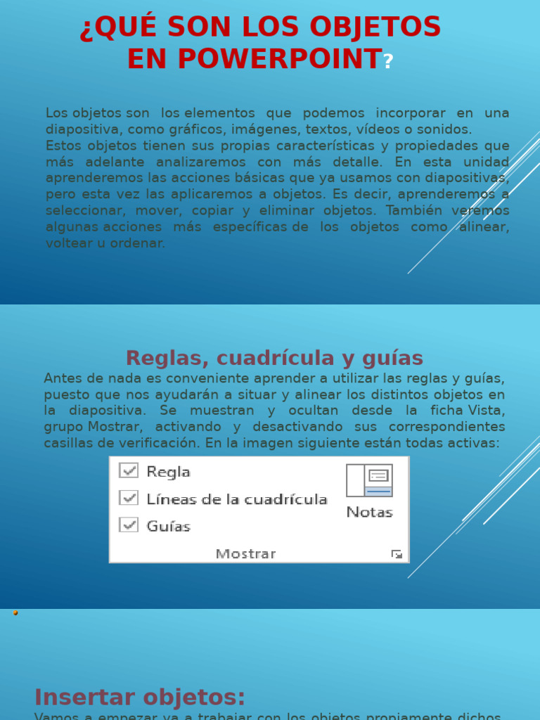 Objetos en PowerPoint: Tipos y Uso | PDF | Microsoft PowerPoint ...