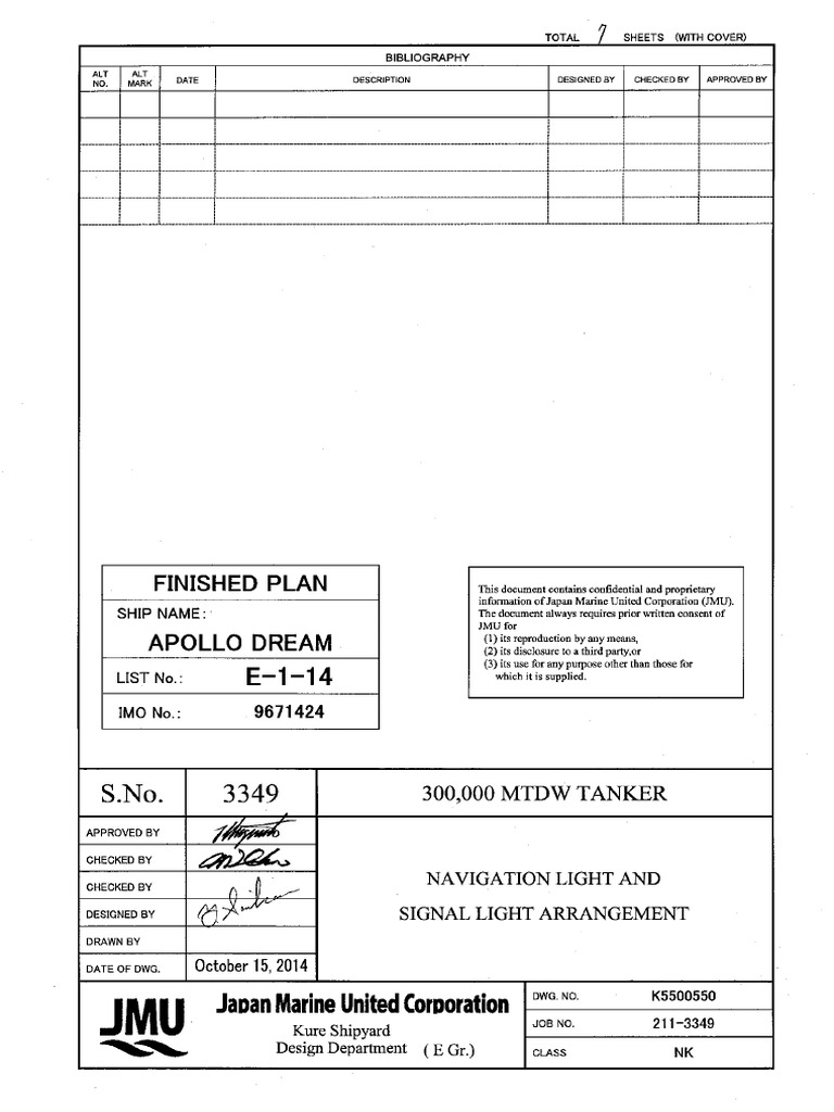 E0114 Navigation Light and Signal Light Arrangement | PDF