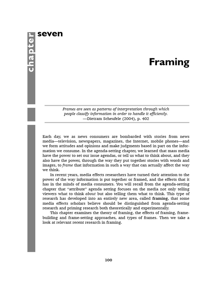 Framing | PDF | Framing (Social Sciences) | Social Psychology