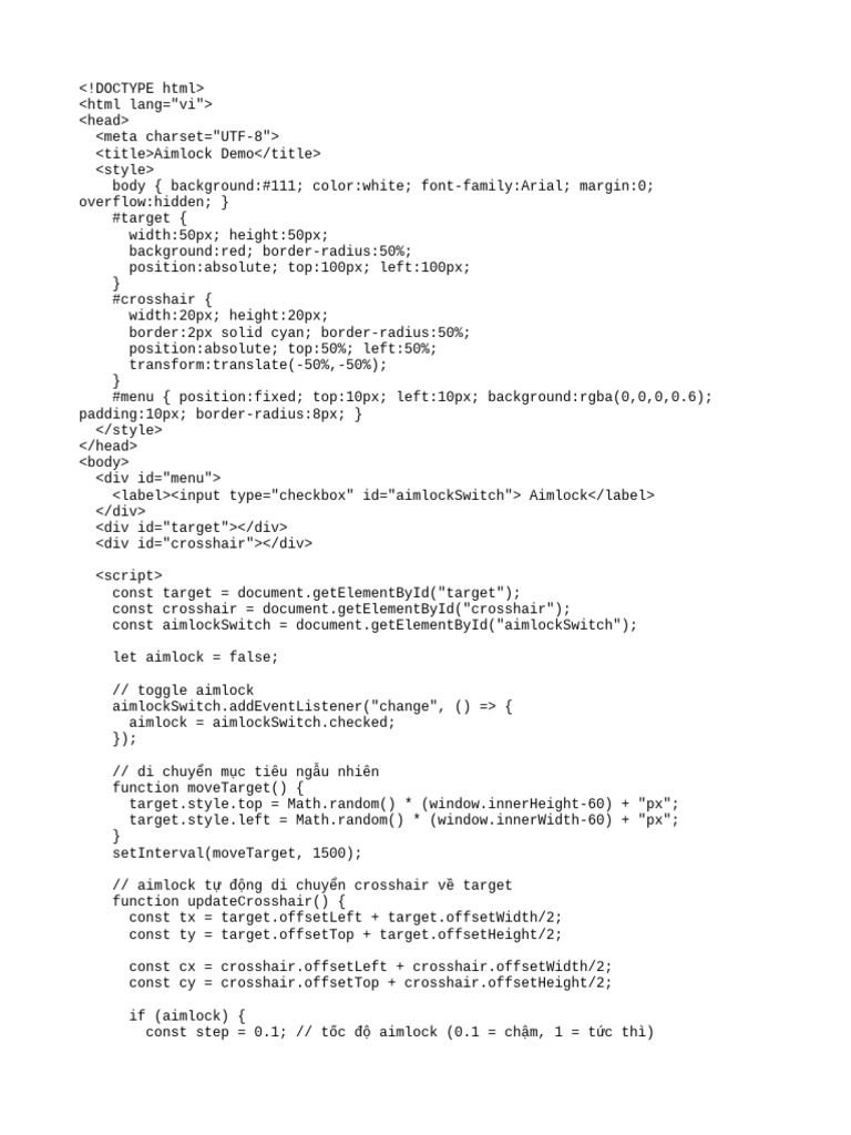 Aimlock Demo for Krunker Hack | PDF