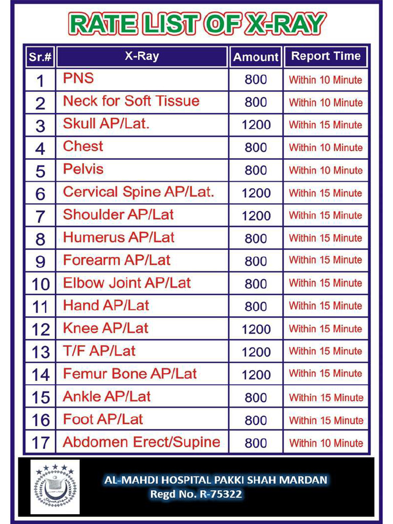 Lab Rate List | PDF