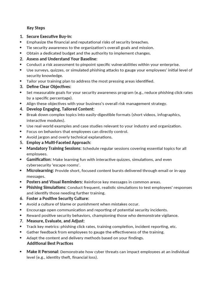 Implementing a Security Awareness Program | PDF | Computer Security ...