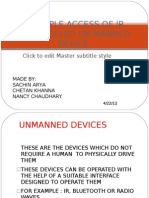 Multiple Access of Ir Controlled Un-Manned Device: Click To Edit Master Subtitle Style