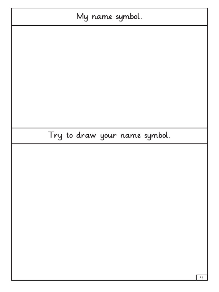 4 - PG 9 - Draw Your Name Symbol and Colour It | PDF