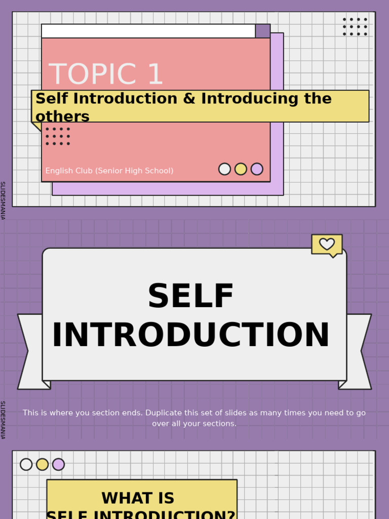 Self and Peer Introductions Guide | PDF