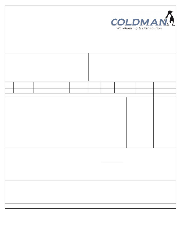 Invoice for Coldman Logistics Services | PDF | Invoice | Taxation