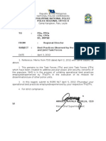 Memorandum: Philippine National Police Police Regional Office 8