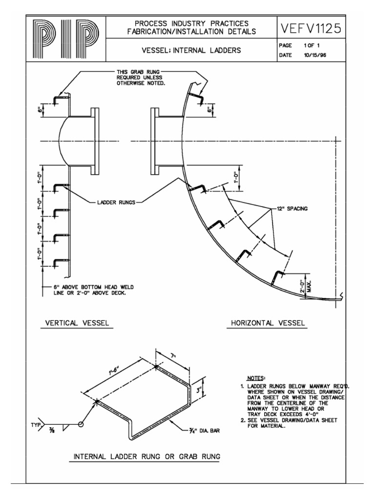 PIP Vefv1125 Internal Ladder | PDF