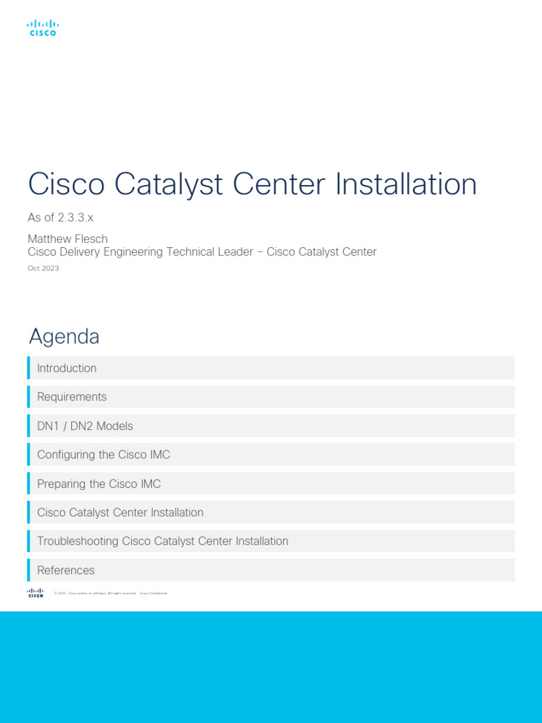 Cisco Catalyst Center Installation Guide | PDF | Ip Address | Computer ...