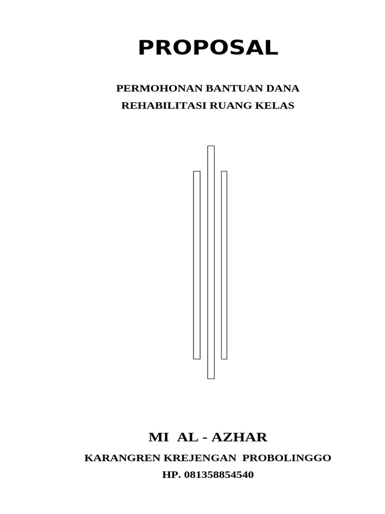 Permohonan Dana Rehabilitasi Kelas MI Al-Azhar | PDF