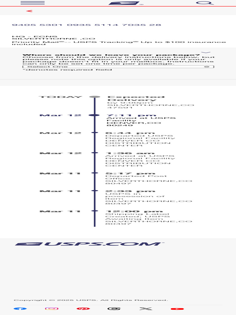 USPS Tracking Update for HQ - ECNS | PDF | United States Postal Service | Agencies Of The United ...