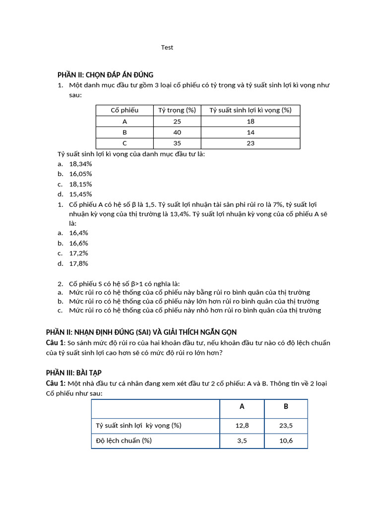 Mini Test | PDF