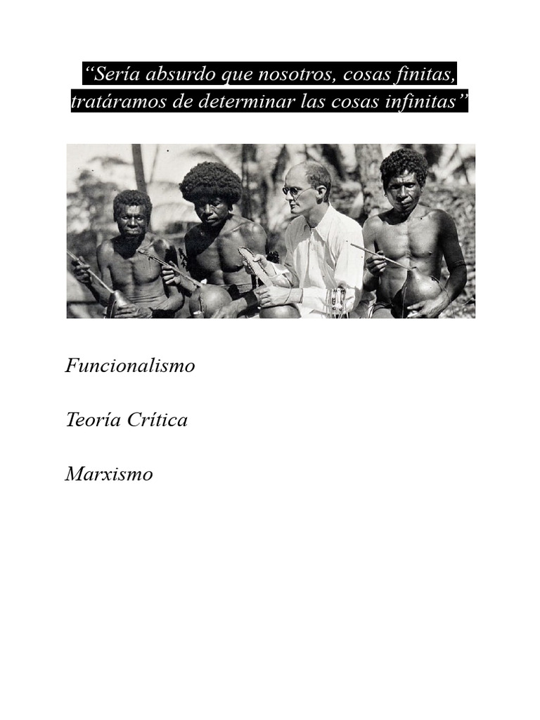 Sería Absurdo Que Nosotros, Cosas Finitas, Tratáramos de Determinar Las ...